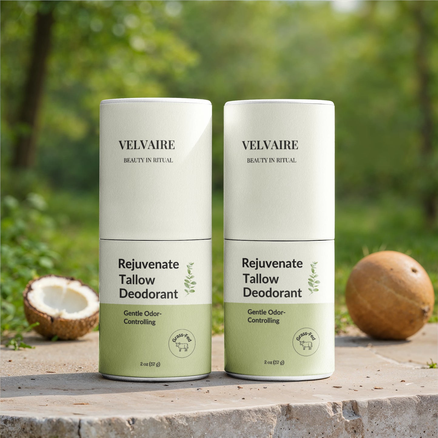 2 Pack Natural Tallow Deodorant Stick